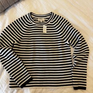 NWT Banana Republic Navy and White Striped Crewneck Sweater
